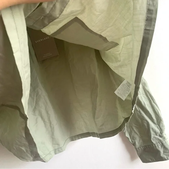 New Everlane The Silky Cotton Way Short Shirt in Laurel Green Size Medium - Picture 7 of 13